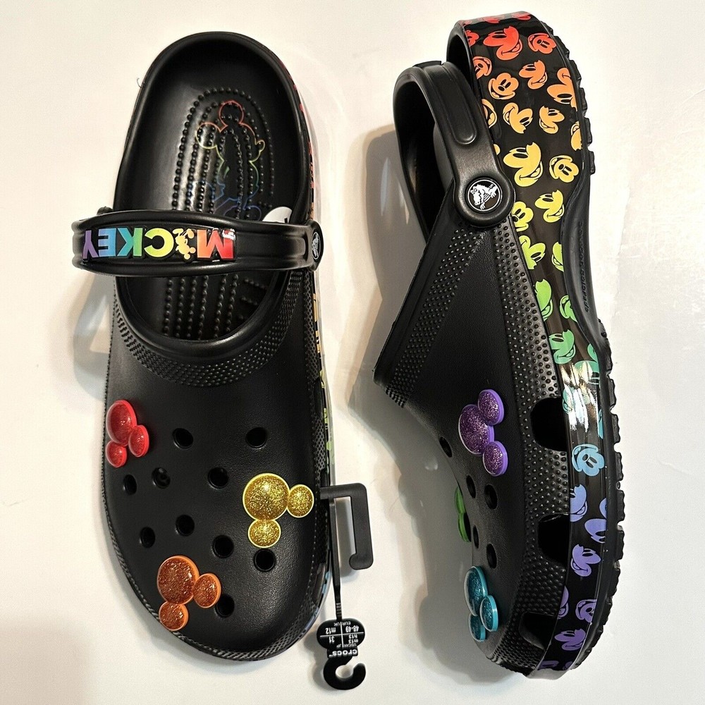 Crocs x Disney Rainbow Pride Celebration Mickey Mouse Clog 207755-0C4 Size 13 - Picture 2 of 9